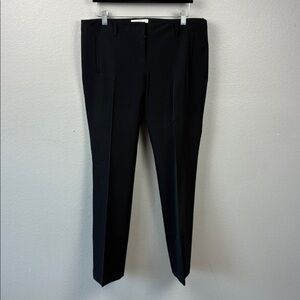 Prada Technical Pants Black Straight Leg Mid/Low Rise Minimalist Trousers 10